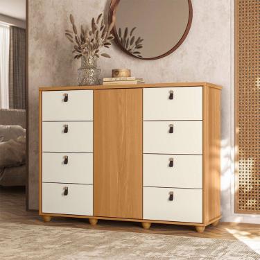 Imagem de Comoda Larissa com 8 Gavetas Moveis Albatroz