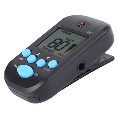 Imagem de XUXHOU Acessório Musical Mini Metrônomo LCD Com Controle de Volume Ajustável, Compacto e Leve para Todos Os Instrumentos, Material Plástico, Cor Preta
