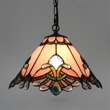 Imagem de Luminária pendente de luxo contemporânea para restaurante, com LED, estilo americano criativo, para sala de estar, quarto, hotel, villa, corredor, café, bar, escada, lustre de vidro colorido