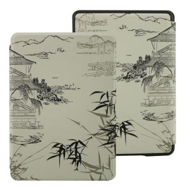 Imagem de Akacy Capa com função auto despertar/hibernar/à prova d'água para Kindle (10ª geração, modelo: J9G29R, lançado em 2019) capa com padrão pintado de 15 cm (23)