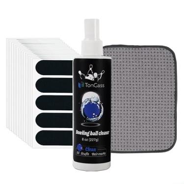 Imagem de TonGass Kit de acessórios básicos de boliche, toalha de gangorra de bola de boliche, kit de spray de limpeza de boliche, conjunto de fita de polegar de boliche