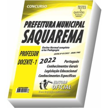Imagem de Apostila Prefeitura De Saquarema - Rj - Professor Docente 1 - Curso of