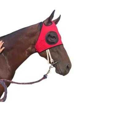 Imagem de T Starlight Bright Q Máscaras ajustáveis para moscas de cavalo – auxílio de foco para corridas e treinamento, máscara de olho equestre elástica super confortável, grande espaço para os olhos com