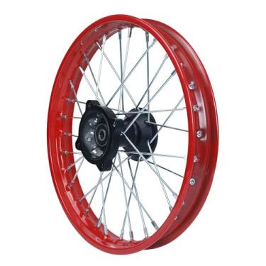 Imagem de Hauertzx Cubo de aro de roda compatível com 70CC 90CC 110CC 125CC 140CC 150CC 160CC Off Road Motocross Pit Dirt Rocket Bike (vermelho, 60/100-14 polegadas 12 mm)