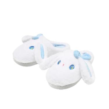 Imagem de Pantufas de coelho para crianças, meninos, meninas, laço de animal fofo, fofo, confortável, desenho animado, mulher, coelho engraçado, almofada, nuvem, casa, quarto, casa, sapatos para uso interno