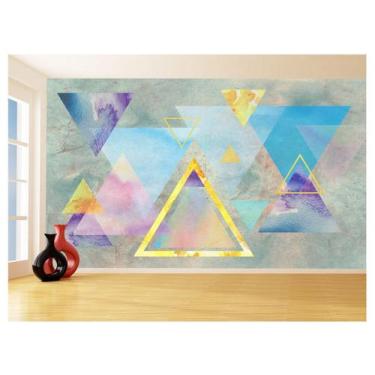 Imagem de Papel De Parede 3D Estilo Marmore Cores Formas 3,5M Mbr45 - Você Decor