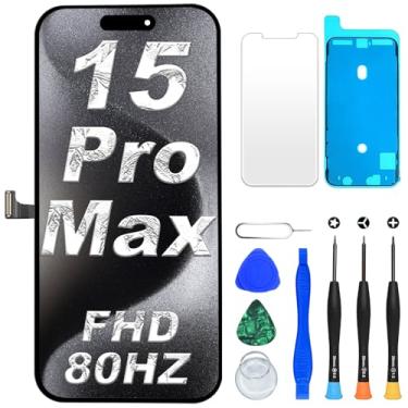 Imagem de DIGI4U Substituição de tela LCD para iPhone 15 Pro Max, 17.0 cm 3D Touch FHD Retina para iPhone 15 Pro Max Touch Display Digitalizador Montagem com ferramentas de reparo para iPhone LCD (A2849, A3105