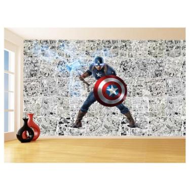 Imagem de Papel De Parede 3D Heróis Página Quadrinhos Hq 3,5M Nhma139 - Você Dec