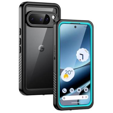 Imagem de Lanhiem Capa para Pixel 10 Pro, capa à prova d'água IP68 à prova de poeira com protetor de tela integrado, capa protetora resistente à prova de choque transparente para Google Pixel 10 Pro de 6,3
