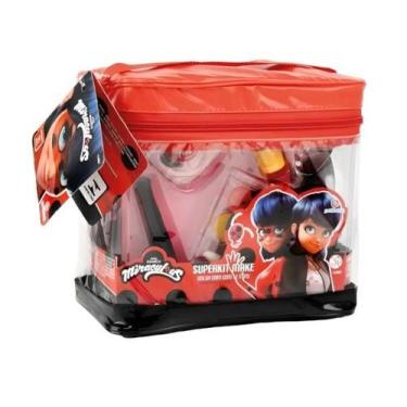 Imagem de Bolsa Maquiagem Infantil Ladybug Com Batom Sombras E Esmalte - Polibri