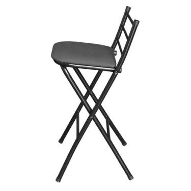 Imagem de Banco Alto Dobrável Bistro Preto (caixa) - WRM