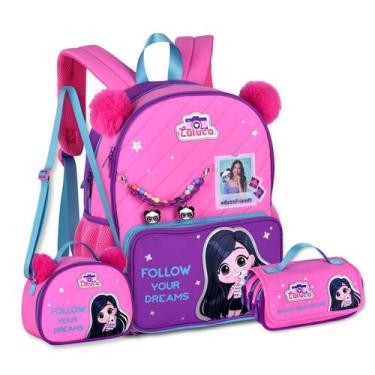 Imagem de Kit Escolar Luluca Mochila com Lancheira Térmica e Estojo Triplo - Cli