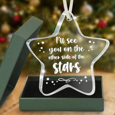 Imagem de Enfeite de estrela romântica I'll See You on The Other Side of The Stars, presente para marido, esposa, casais, longa distância, dia dos namorados, Natal, aniversário, lembrança, decoração de árvore