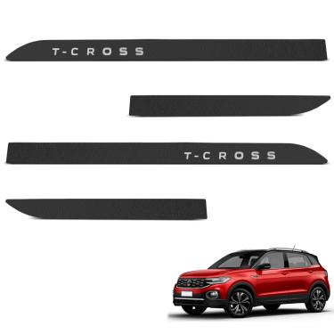 Imagem de Jogo de Friso Lateral T-Cross 2018 a 2024 Preto Texturizado