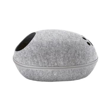 Imagem de Bothyi Cama-caverna de Feltro para Gatos, Caverna para Gatinhos, Respirável, Esconderijo, Tenda para Gatos, Suprimentos para Animais de Estimação, Acon, cinza