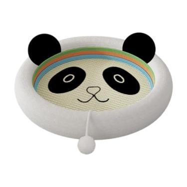 Imagem de FashionCha Placa de Arranhar para Gatos de Sisal, Arranhador para Gatos, Elegante, Multifuncional, Brinquedo de Treinamento para Descanso, Brincadeira E Moagem C, Panda