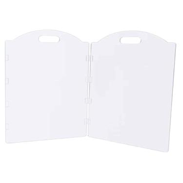 Imagem de FashionCha Protetor de Portão de Acrílico Transparente para Cachorro, Moderno, Elegante, Criativo, Fácil de Usar, Acessórios para Cercadinho de Animais de Estima, 2 painéis