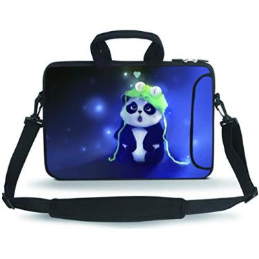 Imagem de RUYIDAY 11-13,3" 14-15,6" Bolsa carteiro de neoprene manga para notebook, Cute Panda, For 11" 12" 12.5-13.3 Inches