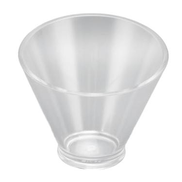 Imagem de Ymiko Tigela de Mistura Acrílica Inclinada Com Base Antiderrapante, Tigela Grande para Servir Saladas, Massas, Frutas e Molhos, Servidor de Salada Transparente (Tamanho Pequeno 350ML)