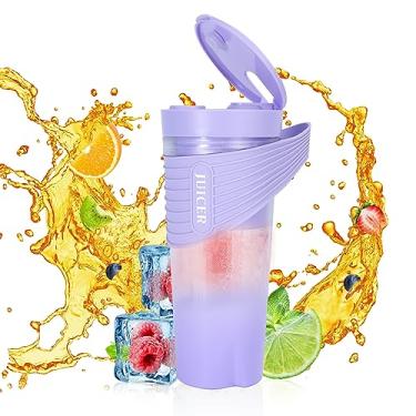 Imagem de Liquidificador Portátil para Milkshakes e Smoothies 4000mAh Type-C Recarregável 460ml Pessoal com 6 Lâminas Afiadas Potente 22000r m Copo de Suco Viagens Academia Escritório