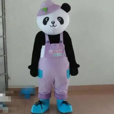 Imagem de Fantasia fofa de mascote de panda do Dia das Bruxas, personagem de carnaval, tamanho adulto, vestido de festa de aniversário de Natal