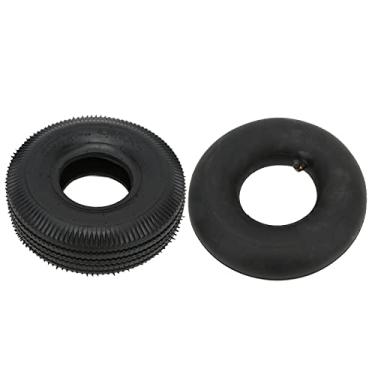 Imagem de Acouto 4.10-3.50-4 Conjunto de Pneus Com Câmara Interna - Triciclos Elétricos de Substituição de Pneus Pneumáticos de Borracha Espessa, Carrinhos, Cortadores de Grama, Reboques de Jardim - Fácil