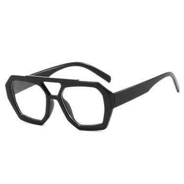 Imagem de Óculos de Sol Femininos com Ponte Dupla em Cores Vibrantes, Proteção UV400 e Design Masculino para Esportes ao Ar Livre, Corrida e Ciclismo, Preto e Transparente