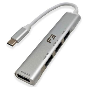 Imagem de Hub Adaptador Tipo-C Para Usb 3.0 4 Portas Jc-Tyc-4Usb F3