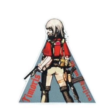 Imagem de Remendos estampados de anime menina, sexy girl Warrior Military Tactical Moral Patch emblema gancho e laço costurado para roupas, vestido, chapéu, colete, bolsas