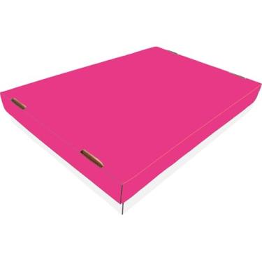 Imagem de Caixa organizadora montável 34x24x5 cm (rosa pink fundo branco 50)