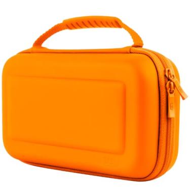 Imagem de Orzly Capa de transporte para Nintendo Switch OLED e Switch Console - Capa de viagem portátil rígida de proteção laranja para Nintendo Switch Console e Acessórios