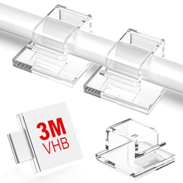 Imagem de TidyHelper 200 ganchos para luzes de corda externas (grande, transparente)