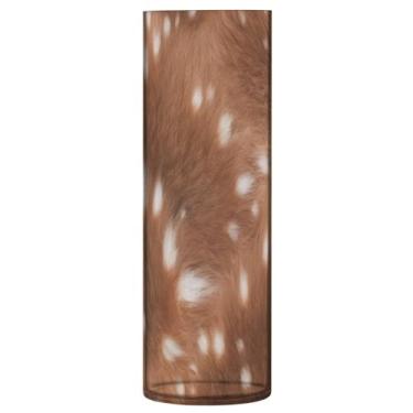 Imagem de JUZIHAI Vaso com estampa de couro bovino para flores 9,9 cm x 30 cm Cilindro de plástico moderno vaso de flores para centro de mesa de casamento, decoração de casa