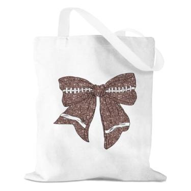 Imagem de Sacola de lona para presentes de futebol, artigos de futebol, aniversário de formatura para mulheres, adolescentes, meninas, filhas, irmãs, bolsas, viagens, férias, praia, compras, reutilizável