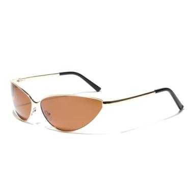 Imagem de JRLLFD Óculos de sol retrô femininos vintage polarizados masculinos com armação de metal UV400 (6)