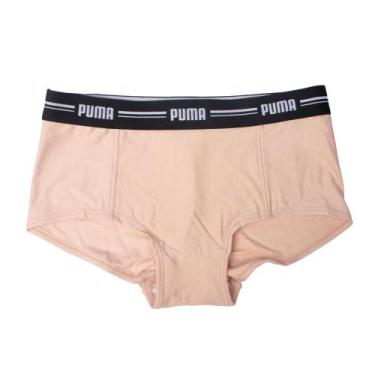 Imagem de Calcinha Feminina Puma Mini Boxer Elástico Logo Nude, Nude, M