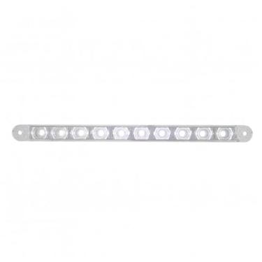 Imagem de United Pacific 38005B 10 LED 22,86 cm barra de luz dupla função - LED branco/lente transparente