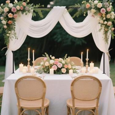 Imagem de Suporte de arco para balão de mesa JOYOUSQ ajustável preto 47-127cm