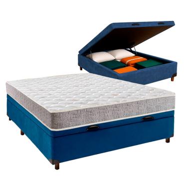 Imagem de Colchão Casal D33 + Bau Azul - D33 Inducol