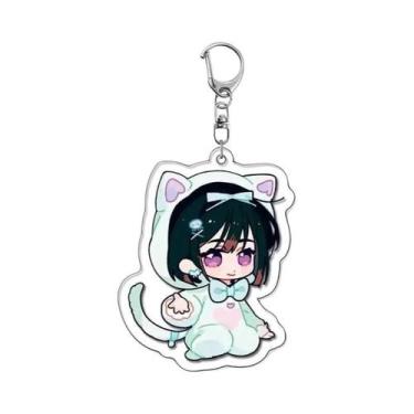 Imagem de Chaveiro De Coração Alienígena Kawaii Em Acrílico, Pingente Decorativo