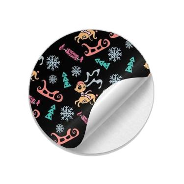 Imagem de Ladrilho Decorativo de Cerâmica Com Estampa de Cervos de Natal e Flocos de Neve