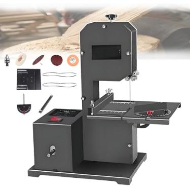 Imagem de KKSOUFX Serra De Fita De Bancada De 1750 Rpm, Kit De Serra De Fita PortáTil, Motor De Cobre Puro De 800 W, Profundidade De Corte De 70 Mm + Garganta De 90 Mm, Cortes Chanfrados De 0 A 45°