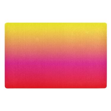 Imagem de Joisal Tapete de entrada ao ar livre gradiente vermelho laranja caçador de sujeira tapete de boas-vindas engraçado, tapetes para porta da frente interior 81 x 50 cm