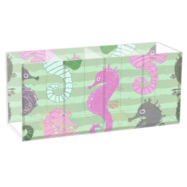 Imagem de TSENQUE Porta-canetas coloridas e listradas, verde, fofo, para mesa, arte acrílica, artesanato, maquiagem, caneta, copo e material de escritório para decoração de mesa