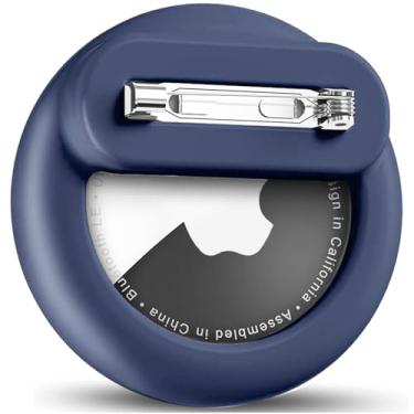 Imagem de Air Tags - 1 pacote com suporte para maçãs, capa oculta para Apple AirTag, rastreador com pino de segurança, antiperda para crianças, bebês, idosos, bagagem, sapatos, roupas, mochila - azul escuro