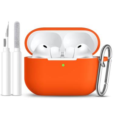 Imagem de Getino Capa para AirPods Pro 3 2025, capas protetoras de silicone macio para Apple AirPods Pro 3ª geração, não irrita a pele, com kit de limpeza e chaveiro – Capa durável para mulheres e homens