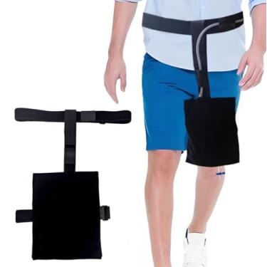 Imagem de 2 conjuntos de capa de bolsa de drenagem urinária, suporte de bolsa de perna de cateter, dispositivo de estabilização de cateter, capa de suporte de bolsa de perna de urina com cinto, lavável e
