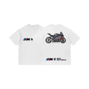 Imagem de Camiseta Masculina De Verão De Manga Curta BMW M1000RR Double R Motoci