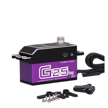 Imagem de 25KG Coreless Servo High Torque Aluminum Shell Metal Gear Waterproof 1:10 Short Body