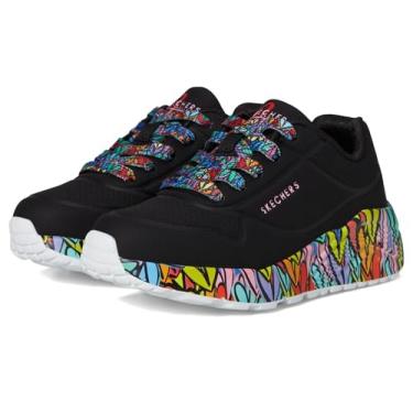 Imagem de Skechers Tênis feminino Uno Lite 314088l (criança pequena), Preto/Multi, 12 Little Kid